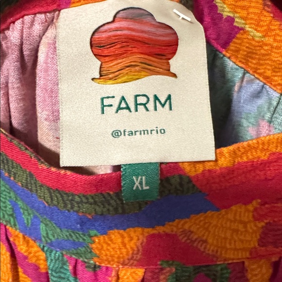 Rare Farm Rio XL summer patches beaded midi skirt - Picture 12 of 13